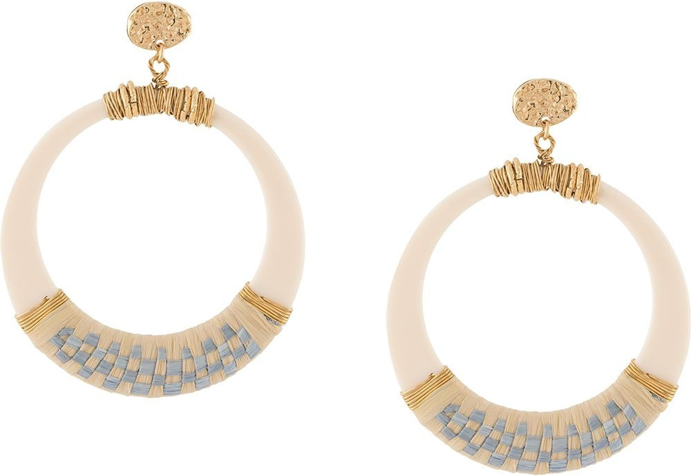 GAS Bijoux - Lodge raffia hoop earrings
