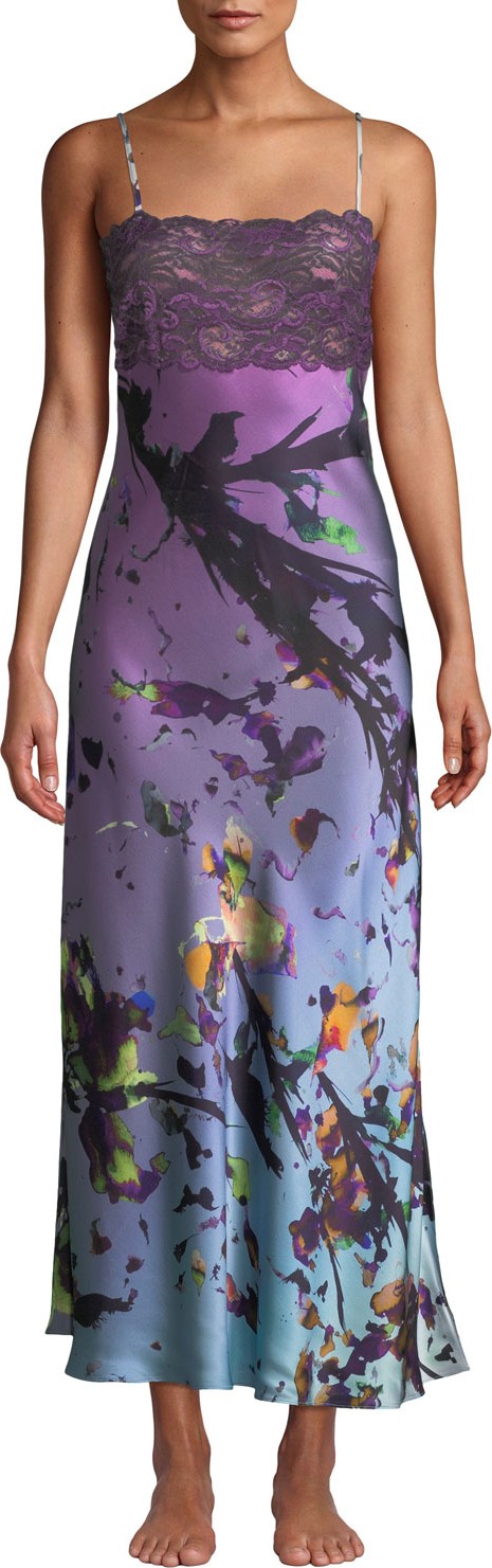 Christine Lingerie Kaleidoscope Silk Nightgown