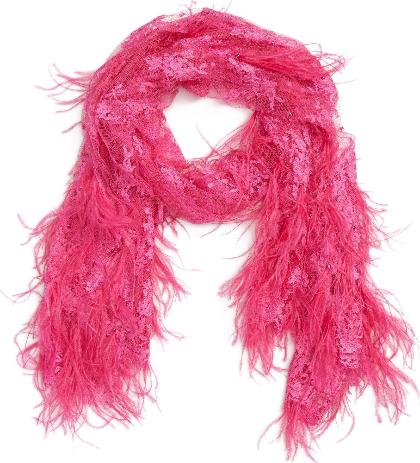 Valentino Feather & Lace Shawl