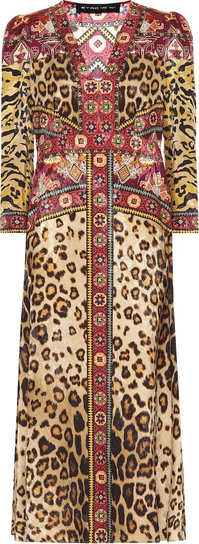 Etro Leopard-print midi dress