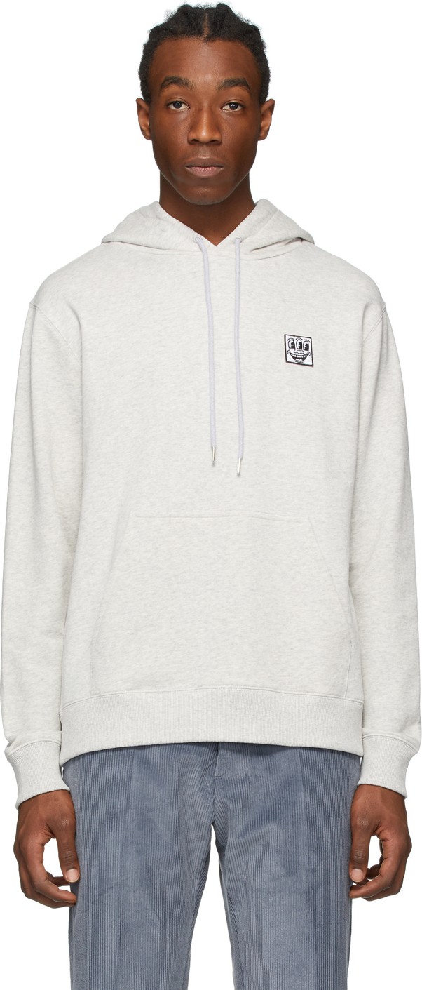 Etudes Grey Keith Haring Edition Klein Patch Hoodie