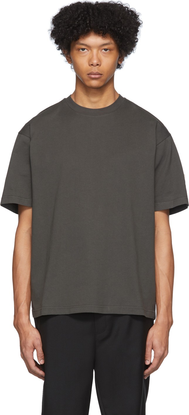 Moncler Genius 2 Moncler 1952 Grey Logo Patch T-Shirt