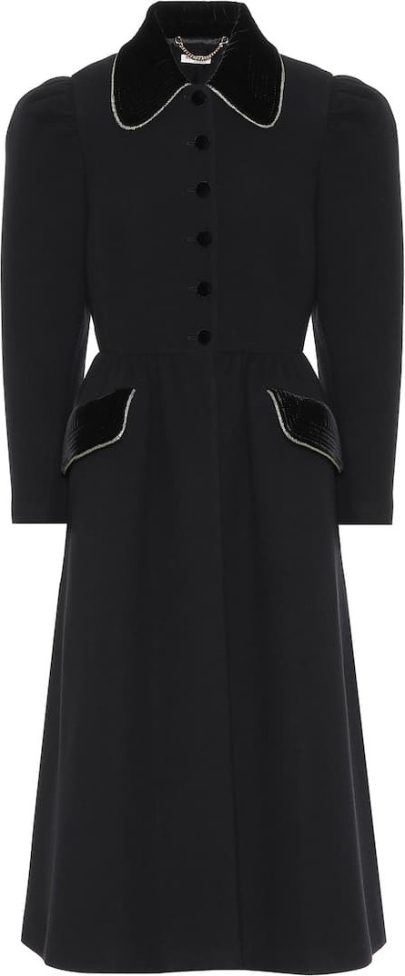 Miu Miu Wool and velvet coat