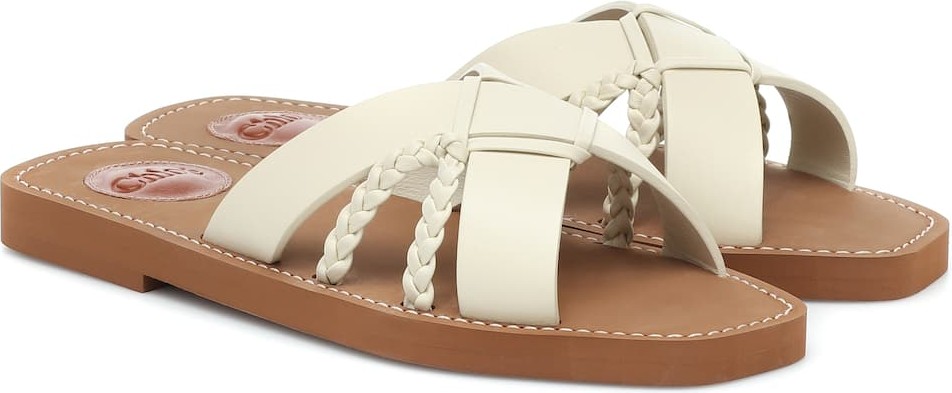 Chloe Woody leather sandals