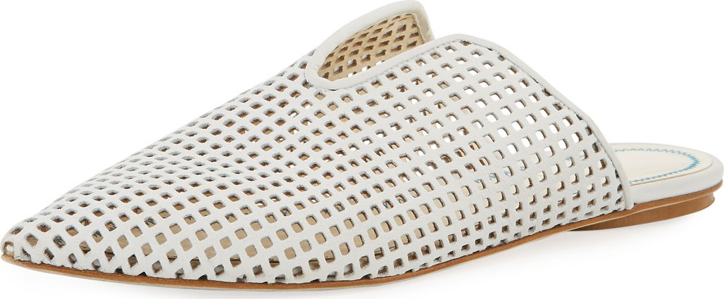 Tibi Casey Perforated Leather Mules
