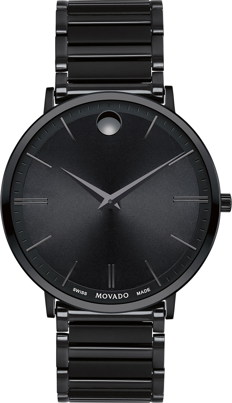 Movado Men's 40mm Ultra Slim Watch, Black