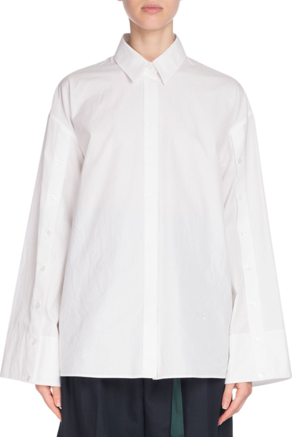 KENZO Button-Front Flared Cotton Shirt