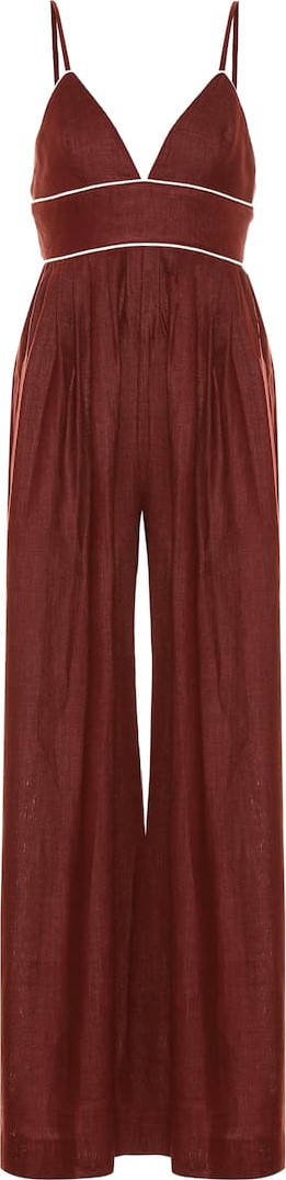 Staud Figue wide-leg linen jumpsuit