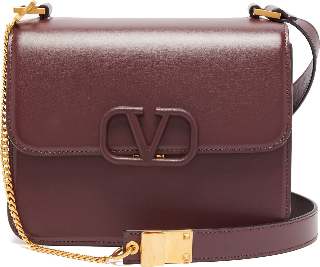 Valentino V-ring leather bag