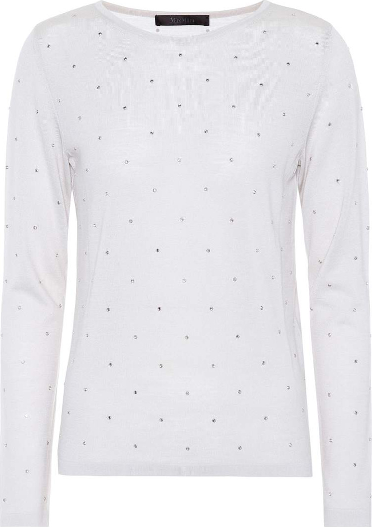Max Mara Sierra embellished wool sweater.