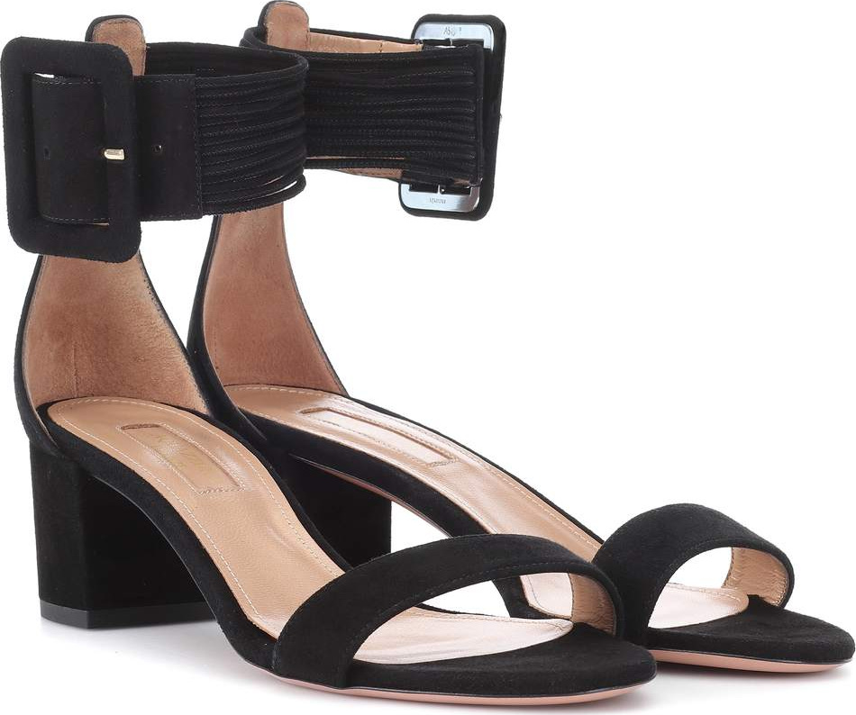 Aquazzura Casablanca 50 suede sandals