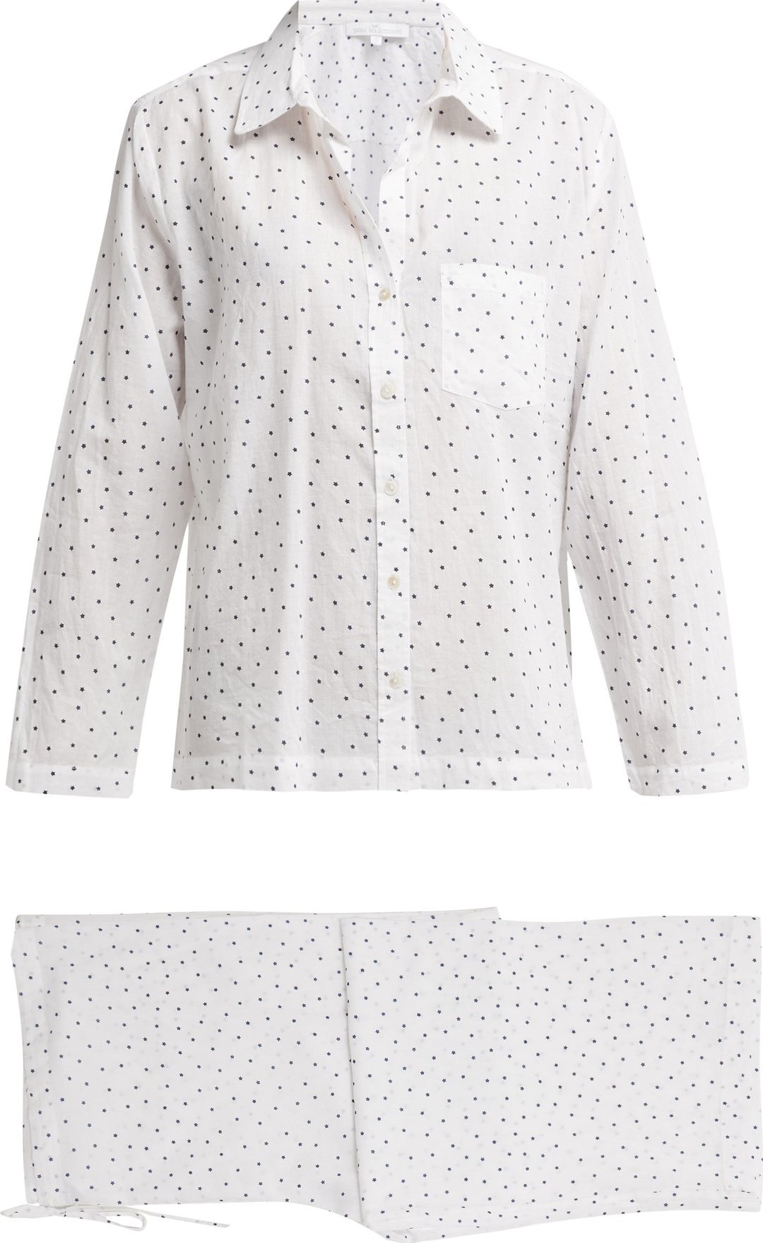 Pour Les Femmes Star-print cotton pyjama set