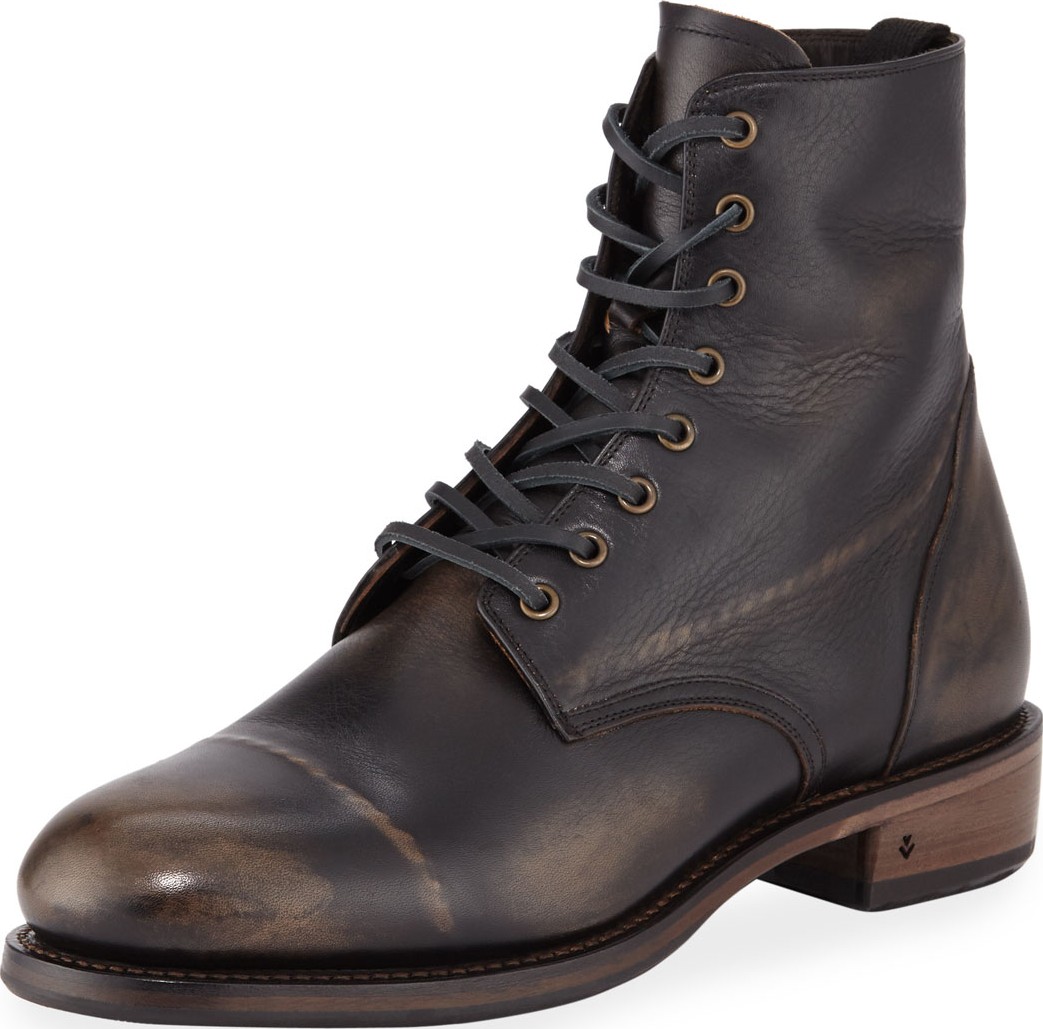John Varvatos Men's Folsom Leather Lace-Up Boot