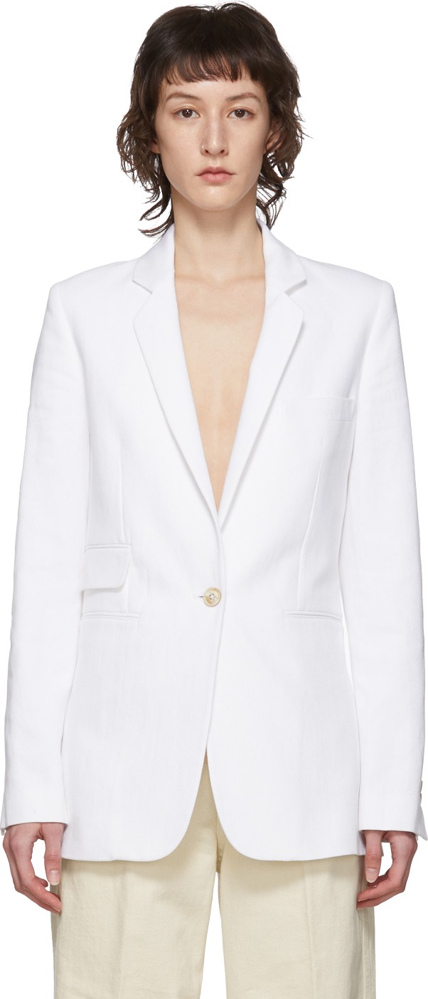 Ann Demeulemeester White Palomar Blazer