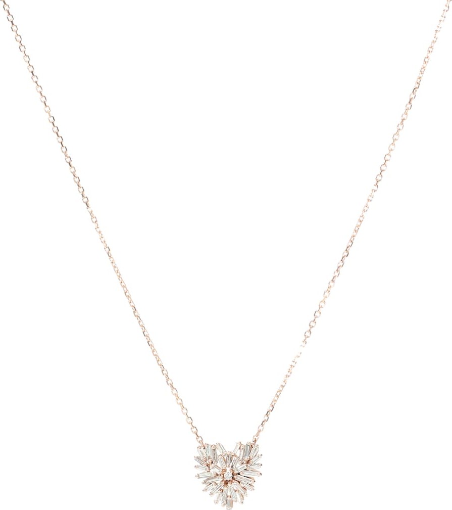 Suzanne Kalan 18kt rose gold necklace with diamonds