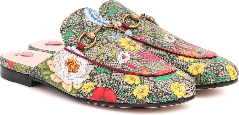 Gucci Princetown GG Flora slippers