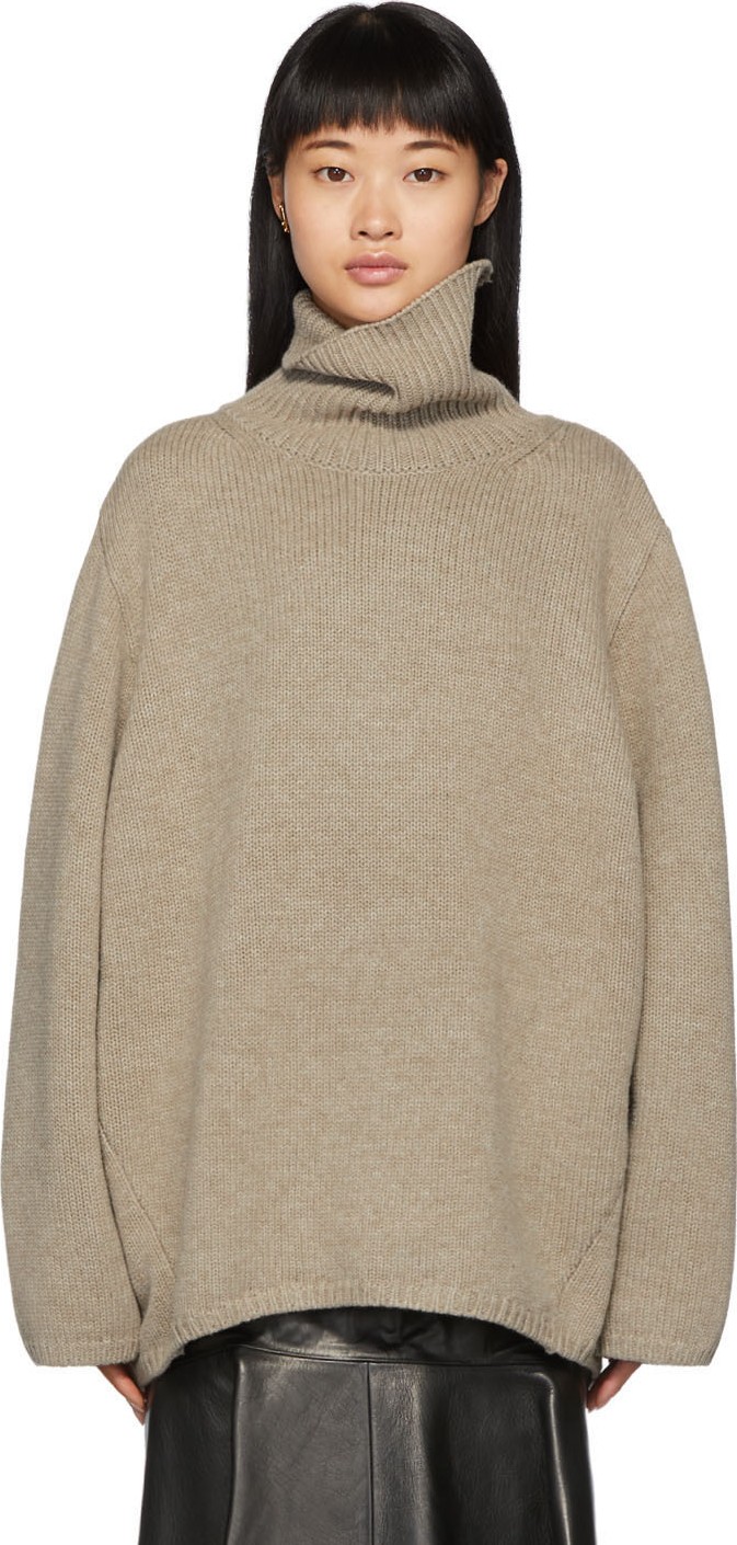 Totême Beige Cambridge Turtleneck