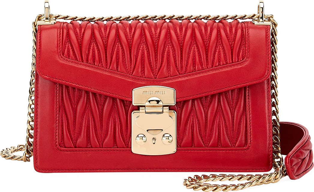 Miu Miu Matelasse Square Flap Shoulder Bag