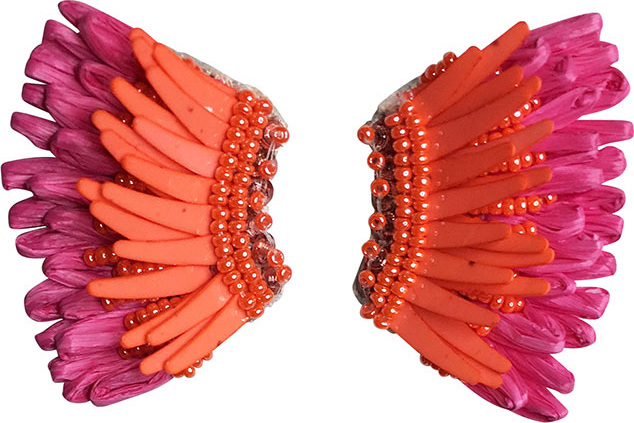 Mignonne Gavigan New York Madeline Mini Raffia Statement Earrings