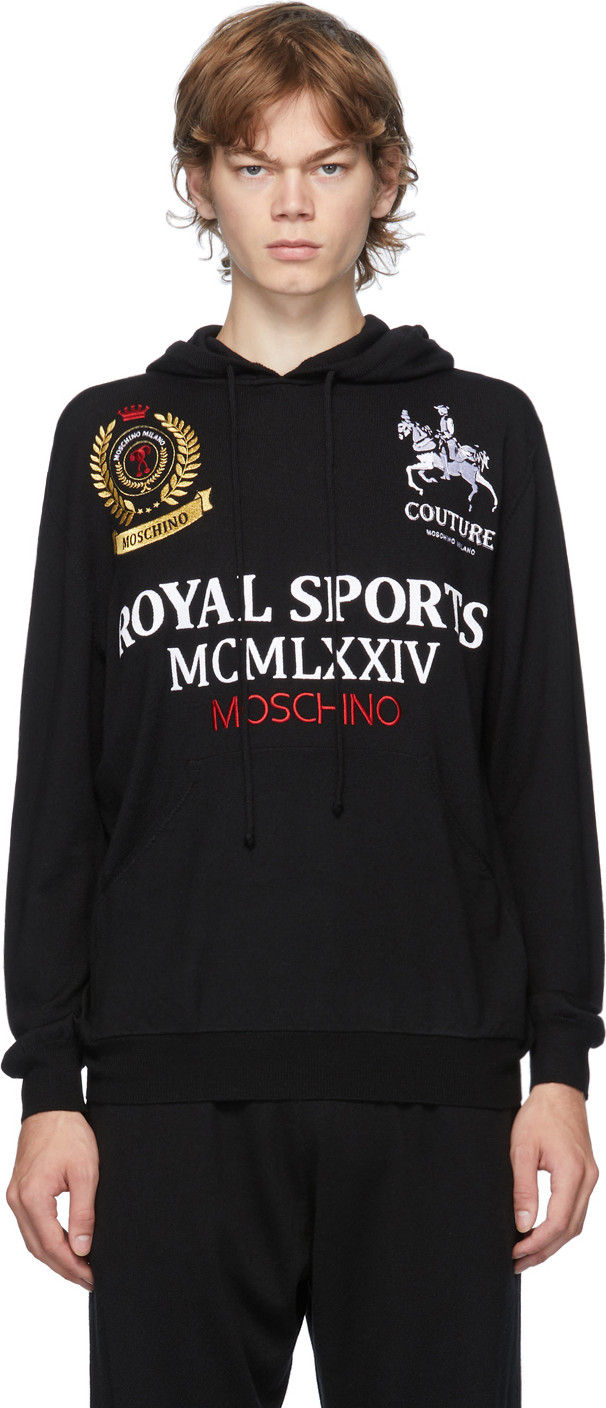 Moschino - Black Rugby Polo Hoodie