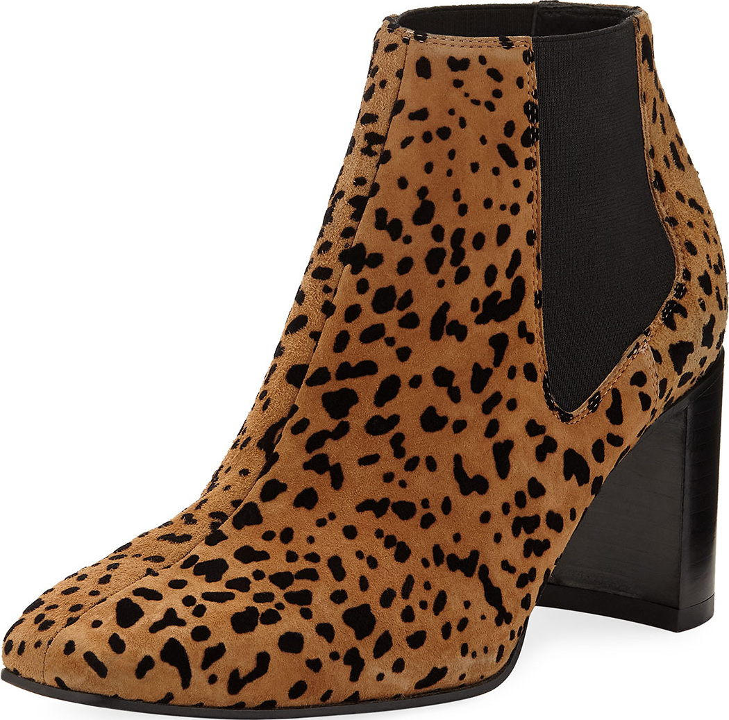 Rag & Bone Aslen Cheetah-Print Suede Booties