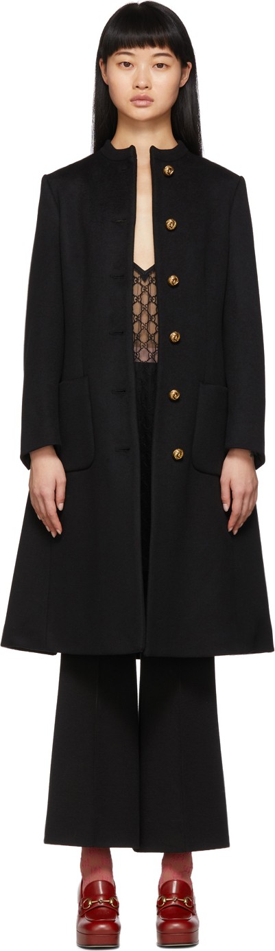 Gucci Black Wool Coat