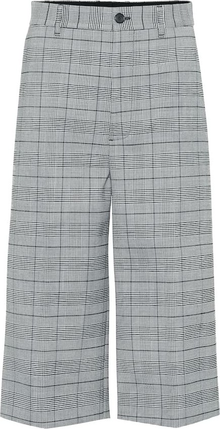 Balenciaga High-rise plaid culottes