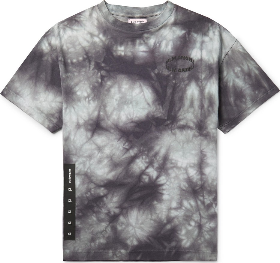 Palm Angels Logo-Print Tie-Dyed Cotton-Jersey T-Shirt