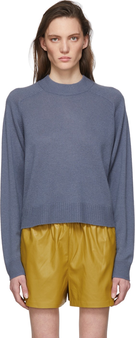 Tibi Blue Spring Cocoon Sweater