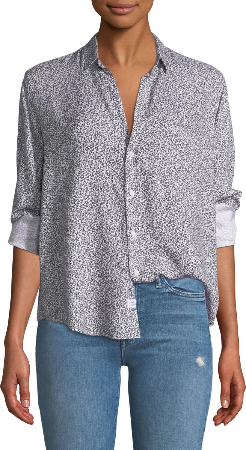 Frank & Eileen Ditsy Floral Button-Down Top
