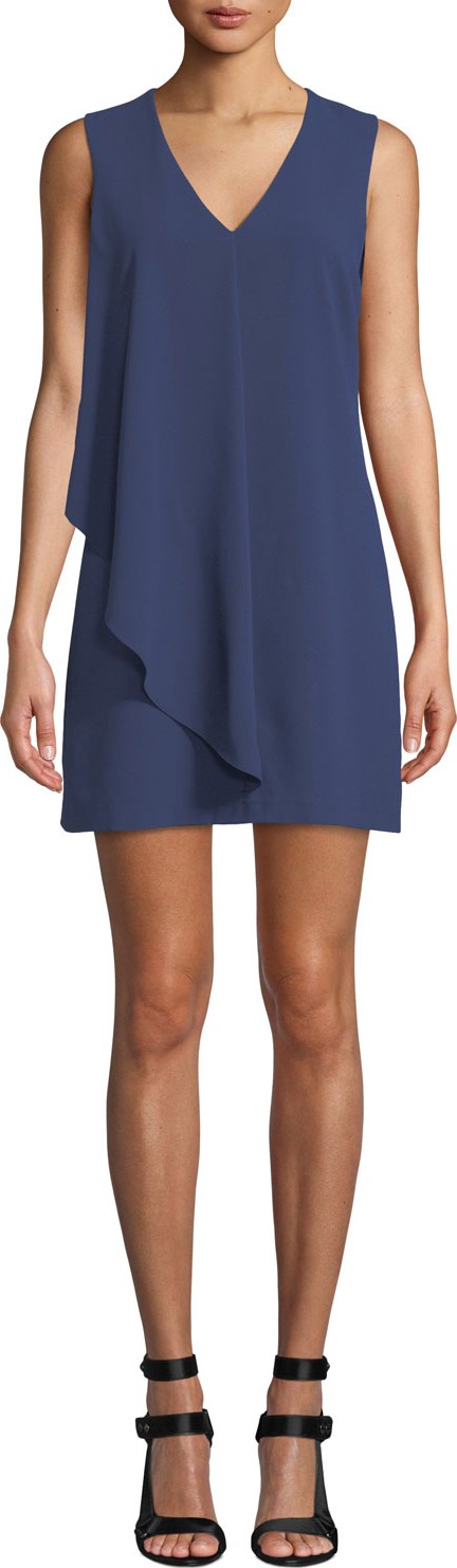 Alice + Olivia Bibi Asymmetrical Drape Dress