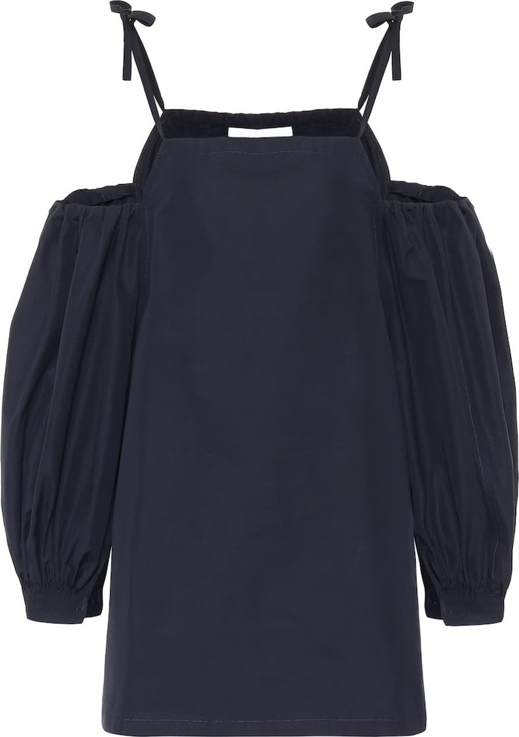 Jil Sander Cotton off-shoulder top