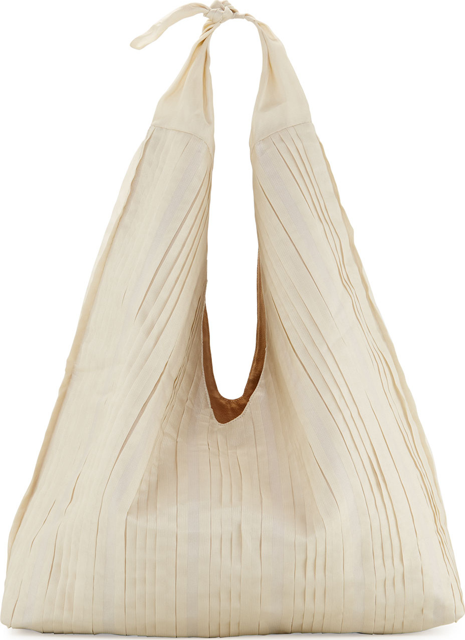 THE ROW Bindle Pleated Silk Mesh Hobo Bag
