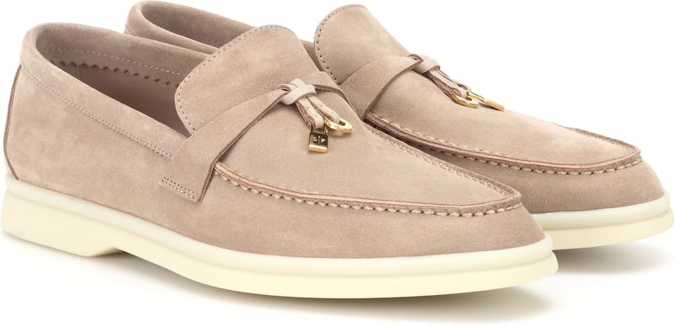 Loro Piana Summer Charms Walk suede loafers