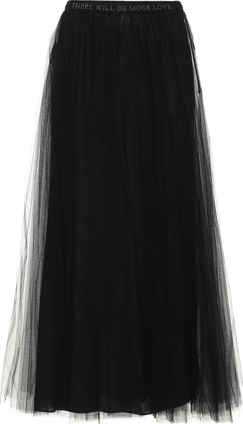 Valentino Embellished tulle skirt