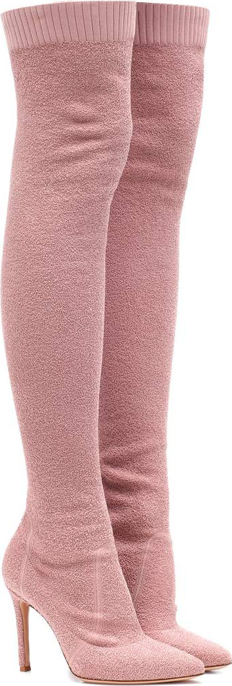 Gianvito Rossi Fiona 105 bouclé over-the-knee boots
