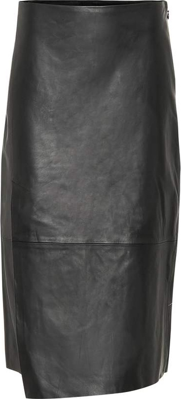 Vince Asymmetric leather skirt