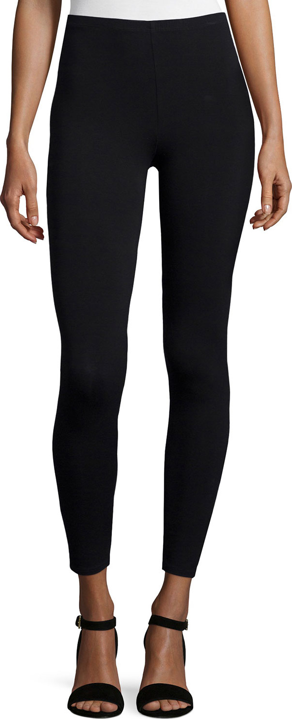 Eileen Fisher Viscose Jersey Leggings, Black