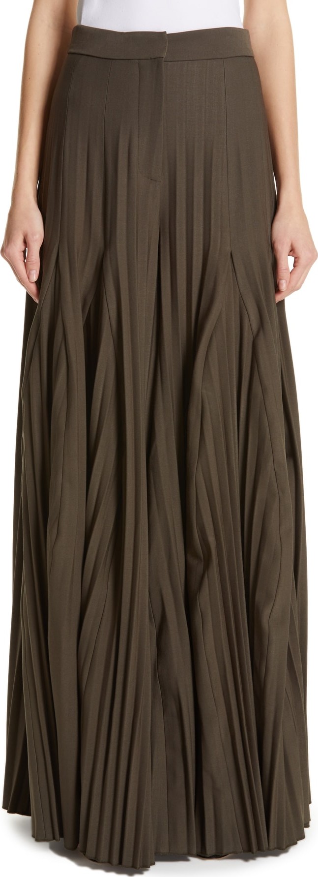 Jacquemus le Pantalon Bissi Wide Leg Pleated Pants