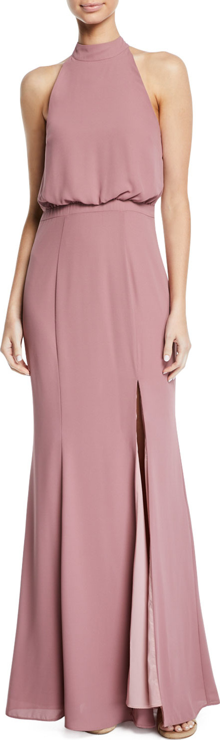 LIKELY Cameron Blouson Halter Gown