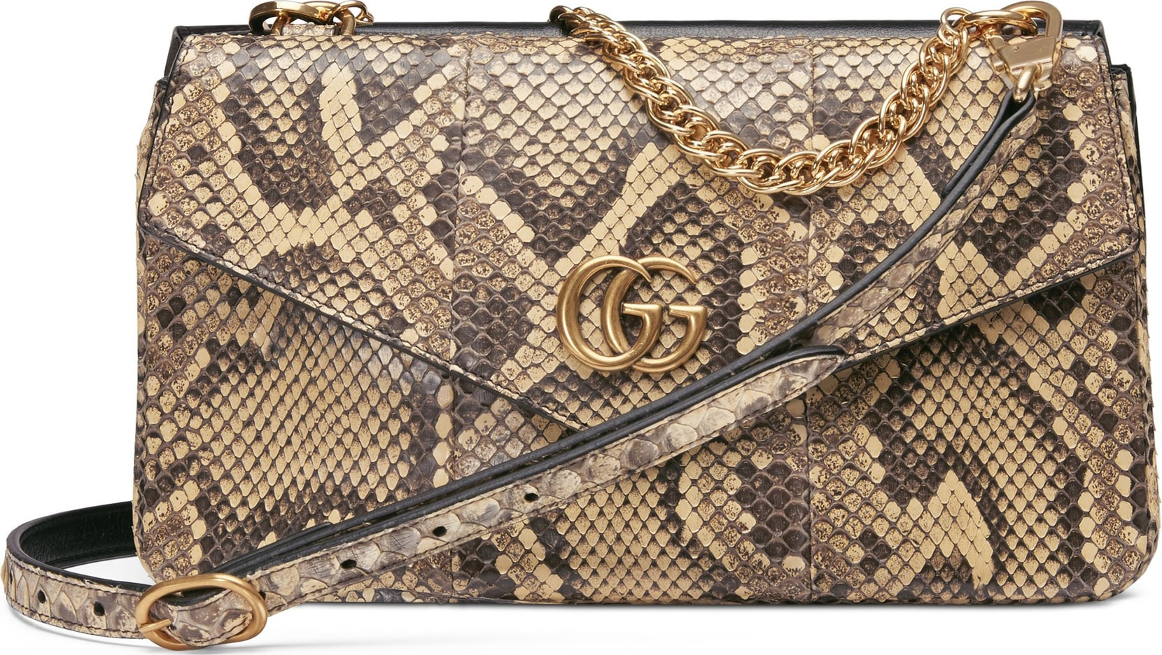 Gucci Thiara Genuine Python & Leather Shoulder Bag