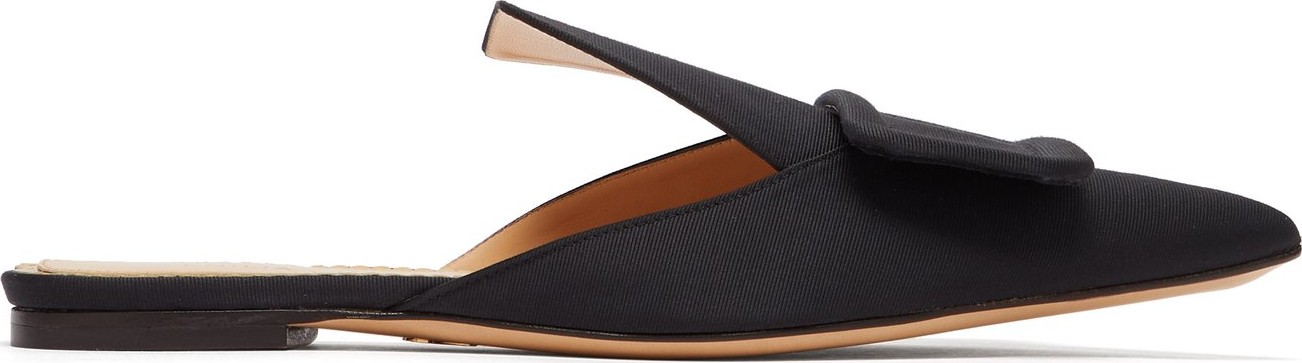 Emilia Wickstead X Charlotte Olympia canvas backless loafers