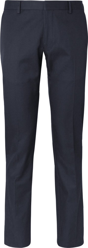 Dries Van Noten Navy Slim-Fit Cotton-Twill Suit Trousers