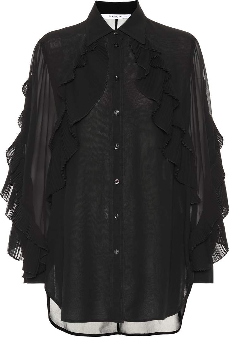 Givenchy Ruffled silk-blend blouse