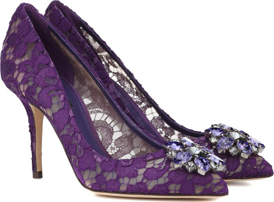 Dolce & Gabbana Embellished lace pumps