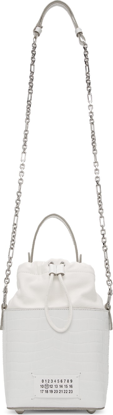 Maison Margiela White Croc 5AC Bucket Bag