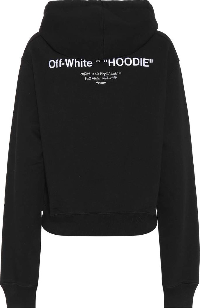 Off White Cotton jersey hoodie