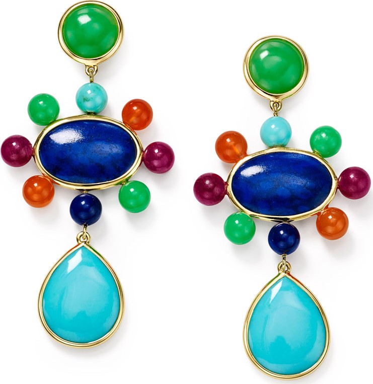 IPPOLITA Nova 18k Mixed-Stone Drop Earrings