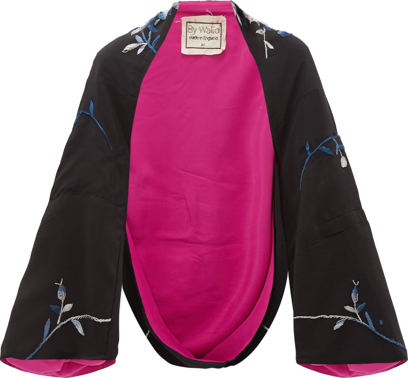 By Walid Fatma embroidered Chinese-silk kimono