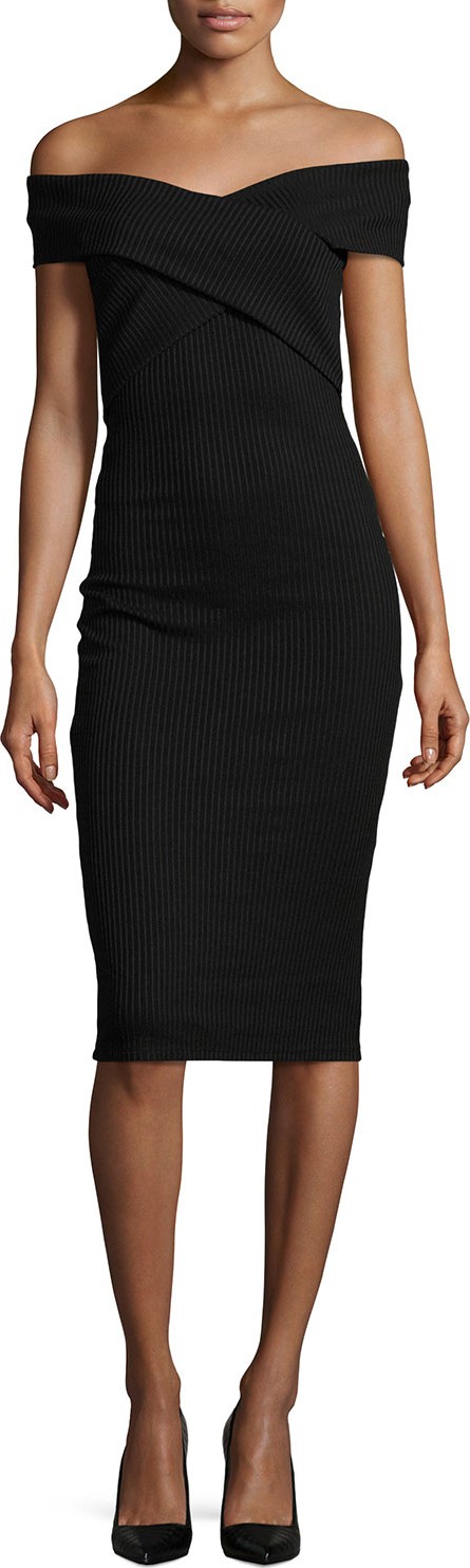 MICHAEL MICHAEL KORS Crossover Off-the-Shoulder Dress